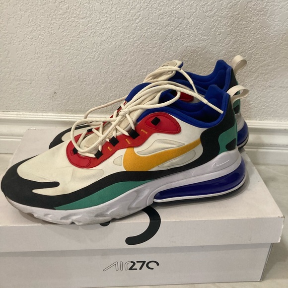 nike air max 270 react phantom gold & university red